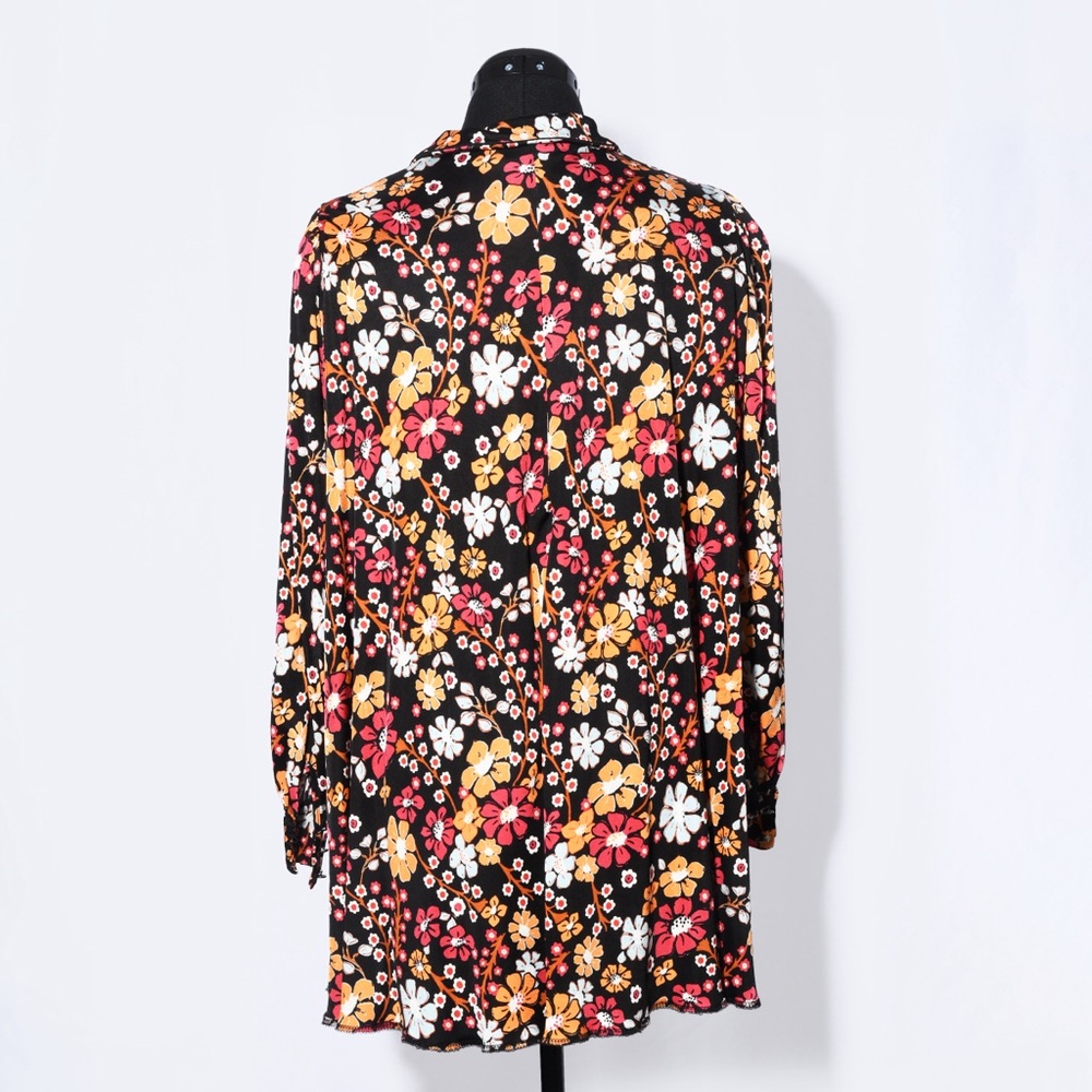 70s Long loose Sleeve Mini Dress - Picture 3 of 7